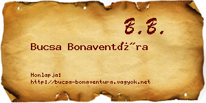 Bucsa Bonaventúra névjegykártya